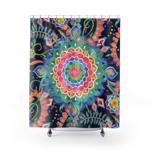 Colorful Mandala Pattern Shower Curtains