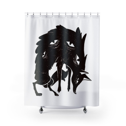 Lobo Shower Curtains - Werewolf Bathroom Decor