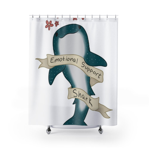 Emotional Support Shark Shower Curtain