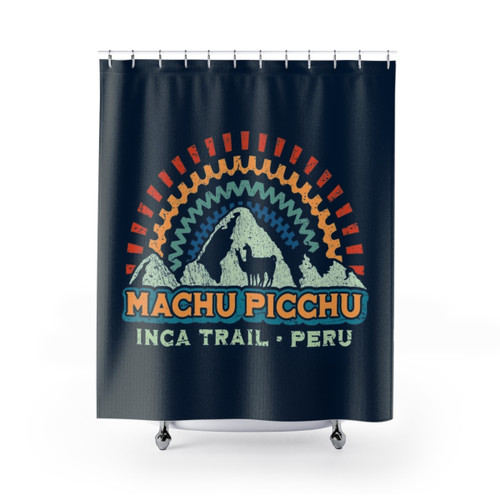 Machu Picchu Retro Inca Peru Shower Curtain