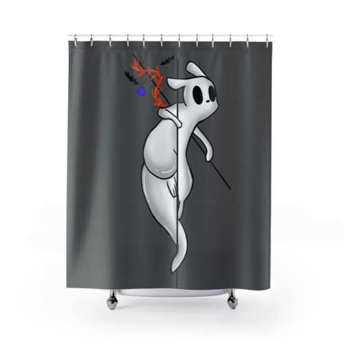 Slug Cat Rainworld Shower Curtain - Cute Video Game Inspired Bathroom Decor