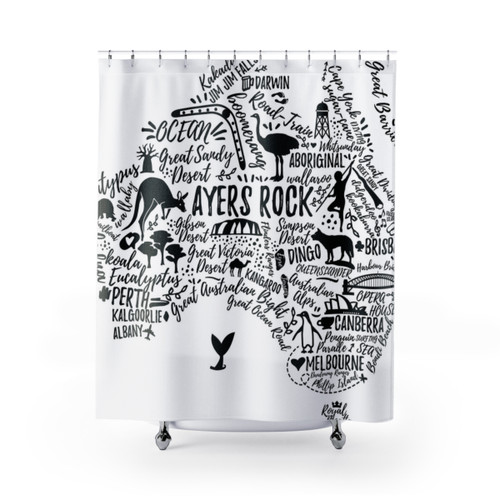 Australia Map Shower Curtains