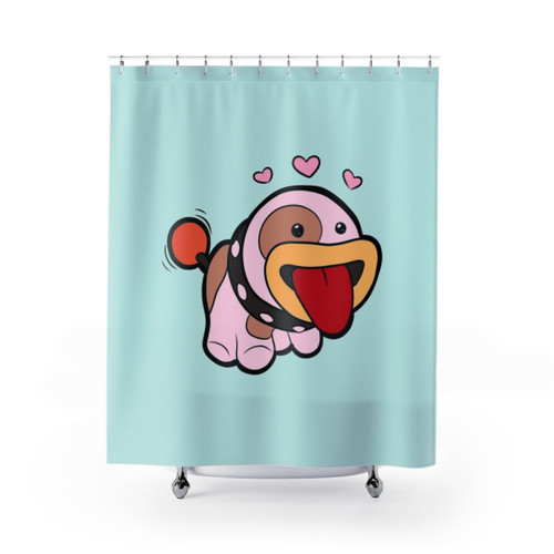 Poochy Themed Shower Curtain - Cute Nintendo Decor
