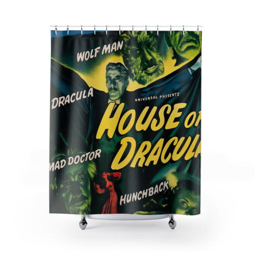 Vintage Horror Shower Curtains featuring Dracula 1945 film