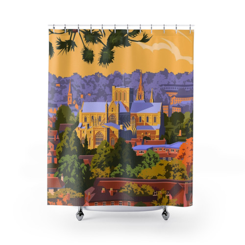 Winchester Cathedral from Saint Giles Hill Shower Curtain