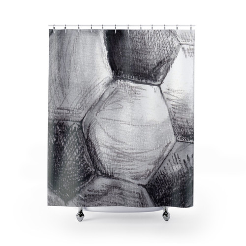 Watercolor Soccer/Football Shower Curtains