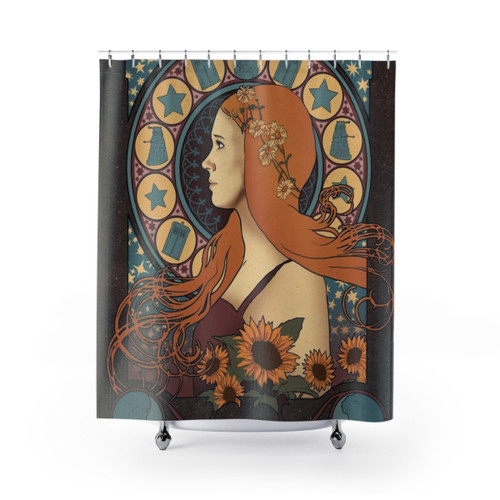 Amy Pond Art Nouveau Shower Curtains