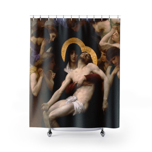 Pieta Chiffon Shower Curtains
