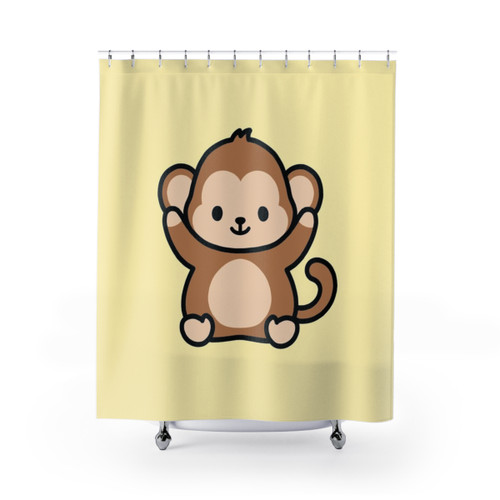 Monkey-themed Shower Curtain for Bathroom Decor