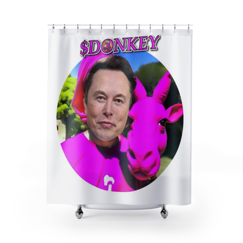 Pink Donkey D58 Shower Curtains