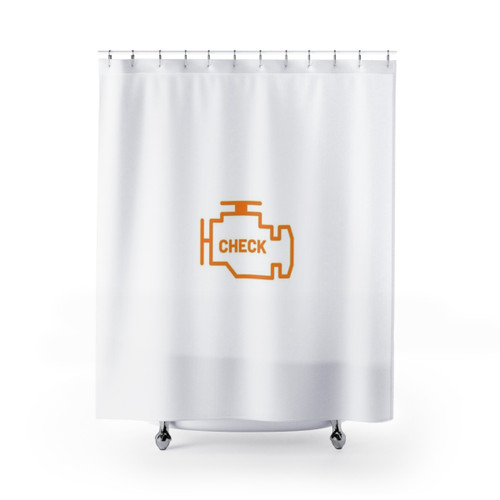 Amber Check Engine Shower Curtains