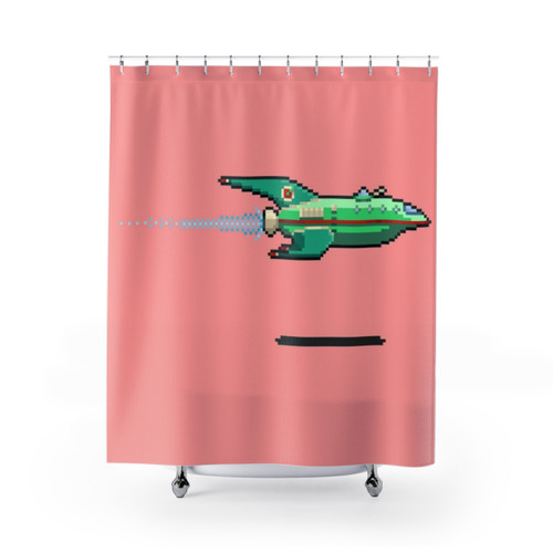 Space Delivery Ship Themed Shower Curtains