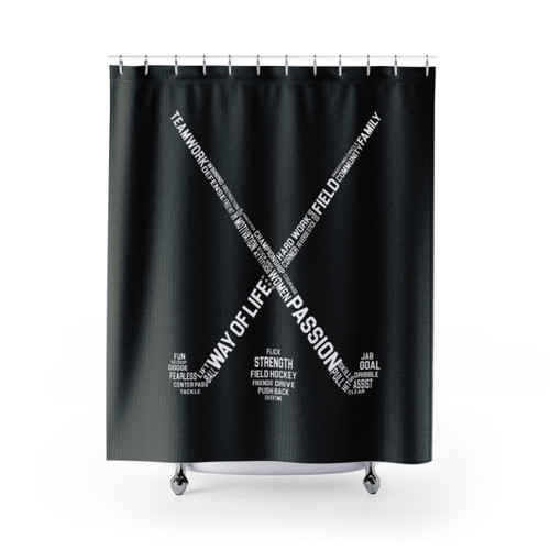 Field Hockey Themed Shower Curtain