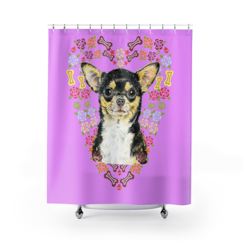 Chihuahua Shower Curtain - Vibrant Pet Portrait
