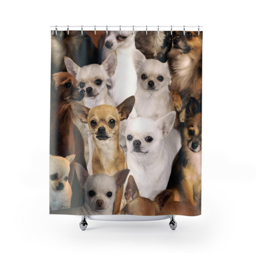 Chihuahua Shower Curtain - Adorable Puppy Design