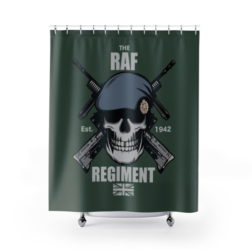 RAF Regiment Shower Curtain - Military-Inspired Bath Decor