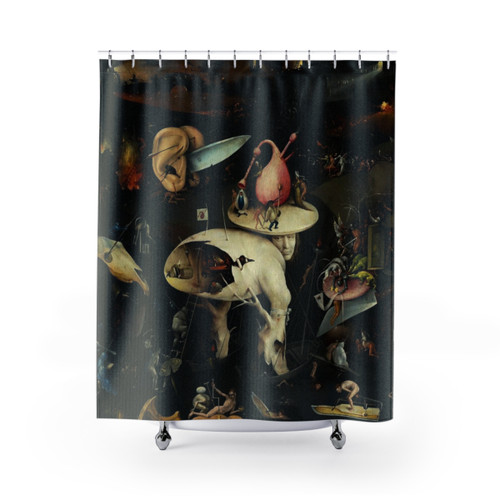 Hieronymus Bosch Shower Curtains featuring surreal, fantastical elements