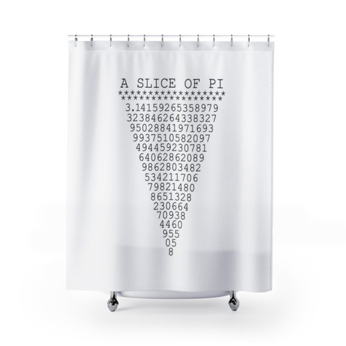 Pi Symbol Shower Curtains for Math and Geek Decor