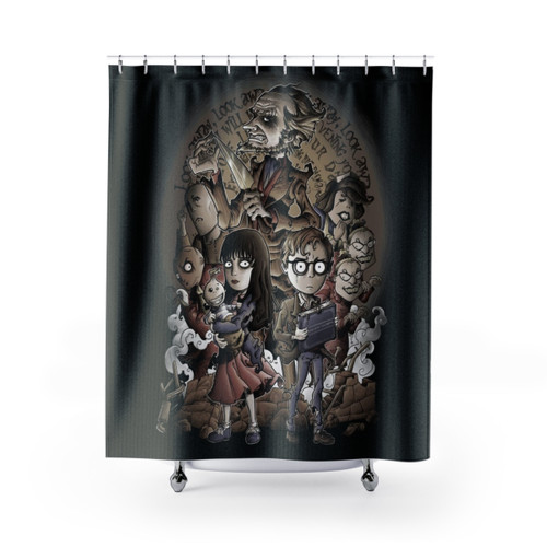 Look Away Unfortunate Events Shower Curtains