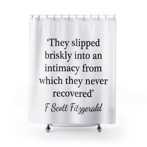 F. Scott Fitzgerald Inspired Romantic Shower Curtains