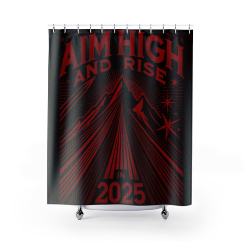 Red Aim High 2025 Shower Curtain