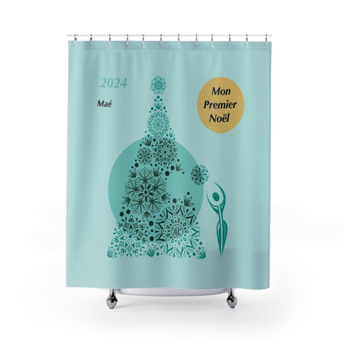 Cool Colors Gradient Christmas Shower Curtains