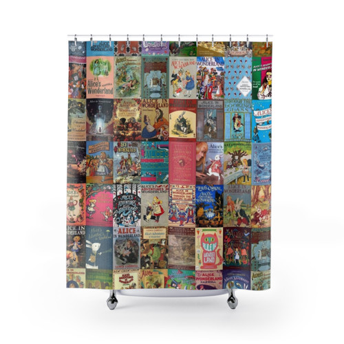 Alice in Wonderland Themed Shower Curtain