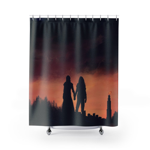 Earth Meets Sky Shower Curtains - The 100 Inspired Design