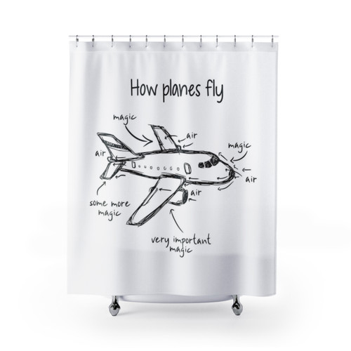 How Planes Fly Shower Curtain