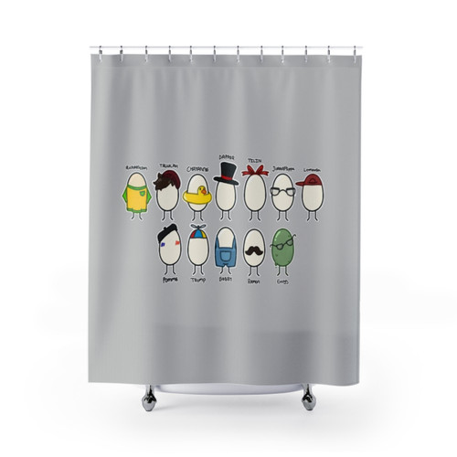 QSMP eggs shower curtains