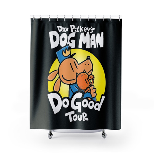 Dog Man Themed Shower Curtains