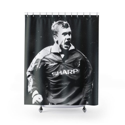 Vintage Scholes Shower Curtains featuring Manchester United Football Legend