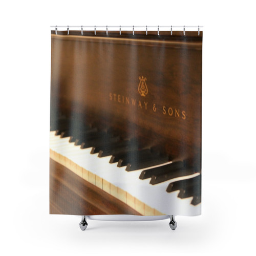 Steinway Piano-Inspired Shower Curtain