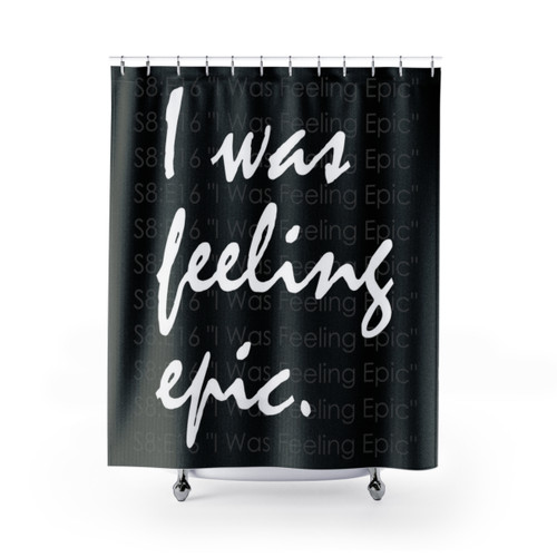 Vampire Diaries Themed Shower Curtain for Dark Backgrounds