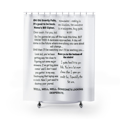 Bill Cipher Gravity Falls Shower Curtains