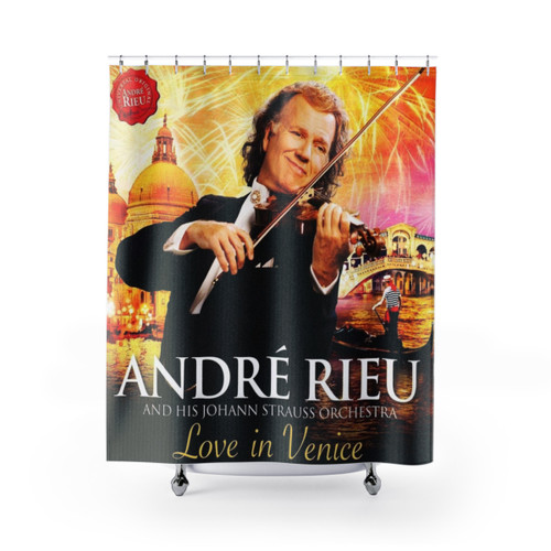 Love in Venice Shower Curtains featuring album cover artwork