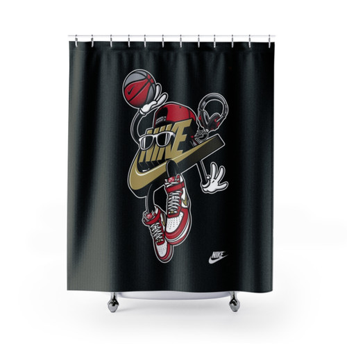 Nike Basketball Character Shower Curtain