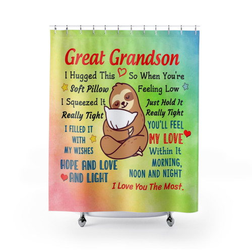 Soft shower curtain for great grandson