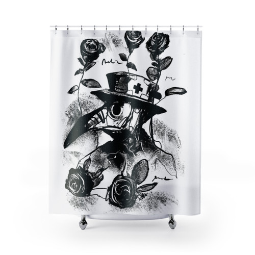 Baccara Rose Plague Doctor Shower Curtain