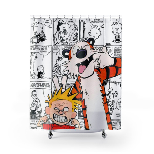 Calvin and Hobbes Themed Shower Curtain