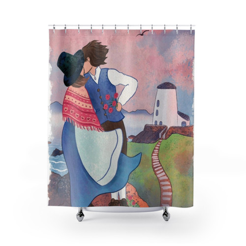 Welsh Valentines Shower Curtains