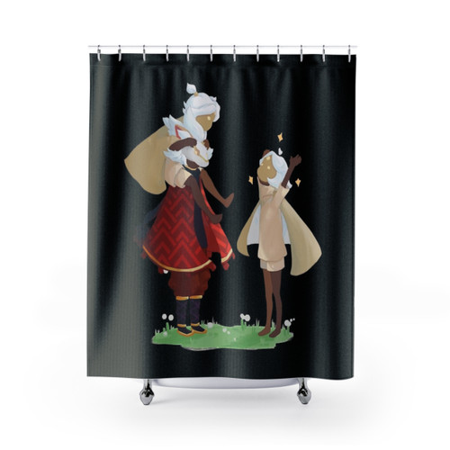 Sky Children of the Light Themed Shower Curtain
