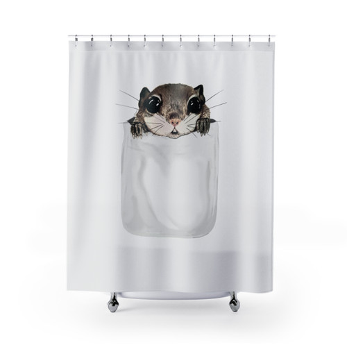 Flying Squirrel Themed Shower Curtain