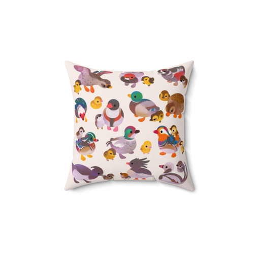 Duck and Duckling Themed Decorative Pillow