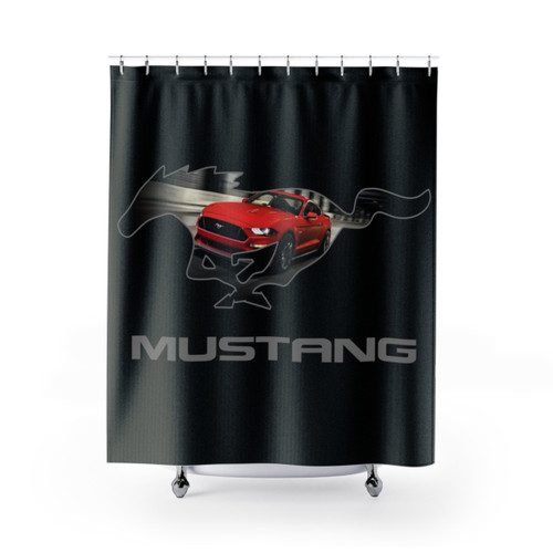 Ford Mustang GT Logo Emblem Design Shower Curtains
