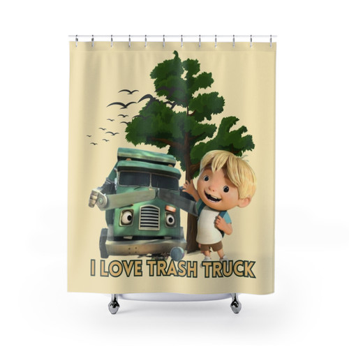 Trash Truck Netflix Animation Shower Curtain
