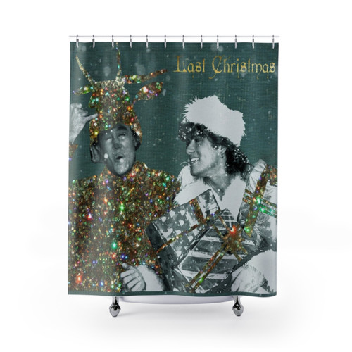 Last Christmas Themed Shower Curtain