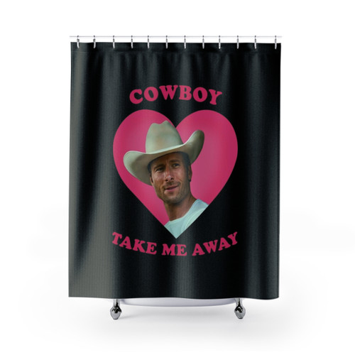Glen Powell Cowboy Themed Shower Curtain