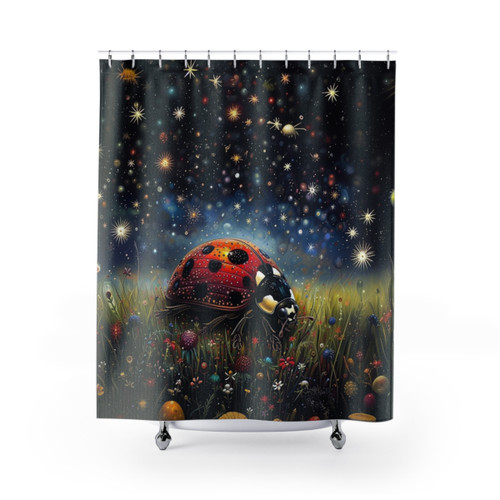 Mystical Ladybug Shower Curtains