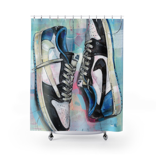 Nike Jordan 1 Fragment Low Sneaker Shower Curtains